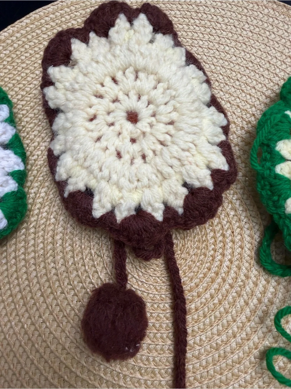 Handmade Vintage Crochet Doll Faces